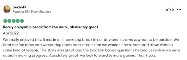 Great review for outdoor team game outside
